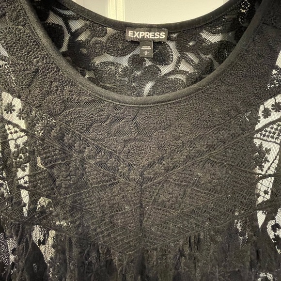 Express Black Lace Tunic - Picture 2 of 3